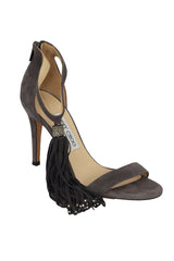 Jimmy Choo Size- EU 37.5 Gray Tassel Accents Sandals