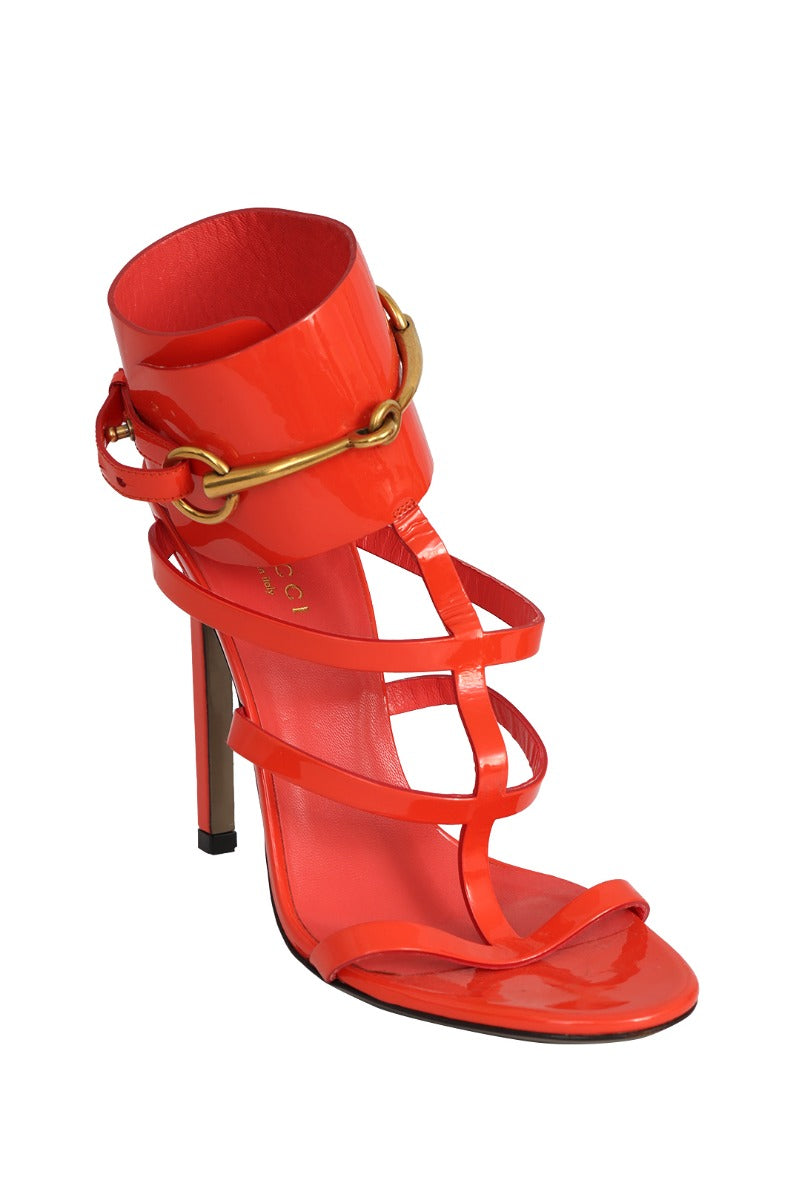 Gucci Size-37 Ursula Horsebit Ankle-Strap Sandals
