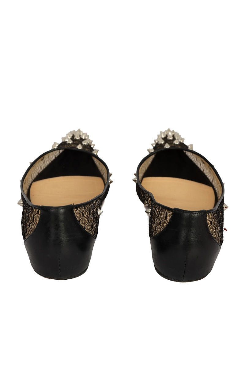 christian-louboutin-size-eu-38-lace-mesh-silver-spikes-flats