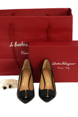 Salvatore Ferragamo Size-Us 5.5 Mimi Bow Pumps