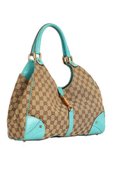 Gucci Canvas Nailhead Jackie Shoulder Bag