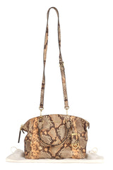 Michael Kors Riley Small Embossed-Leather Satchel Bag