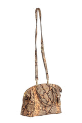 Michael Kors Riley Small Embossed-Leather Satchel Bag