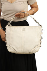 Coach Madison Sophia Python Embossed Leather Satchel Bag