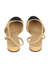 CHANEL SIZE EU  39  TWO TONE SLINGBACK  SHOES