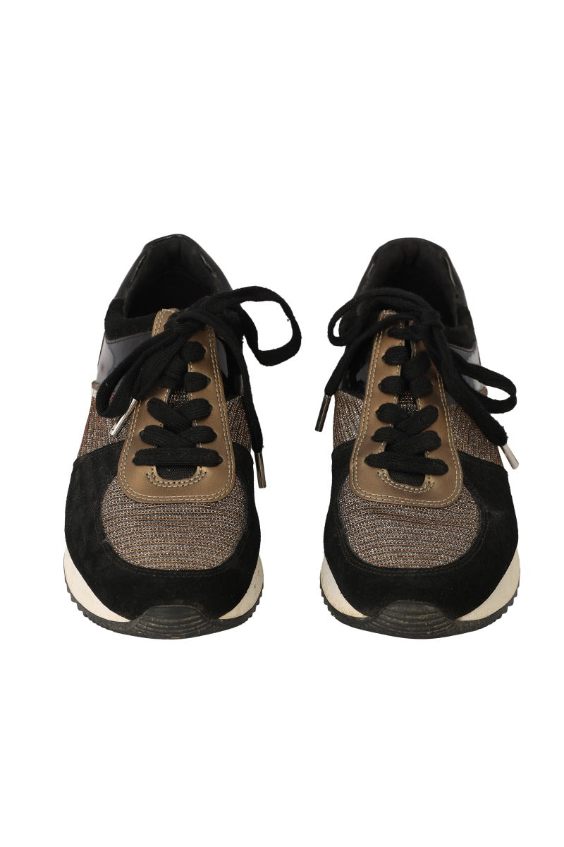 MICHAEL KORS SIZE EU-40 ALLIE STRIDE GLITTER CHAIN MESH SNEKAERS SNEAKERS 