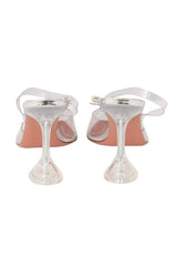 AMINA MUADDI SIZE EU 40  ROSE GLASS SLINGBACK PUMP 