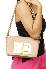Tom Ford Natalia Leather Chain Shoulder Bag