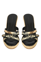 Burberry Size- EU 36 House Check Wedge Sandals