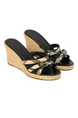 Burberry Size- EU 36 House Check Wedge Sandals