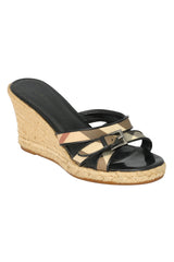 Burberry Size- EU 36 House Check Wedge Sandals