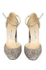 Jimmy Choo Size- EU 38 Mabel 95 Silver Glitter Pumps