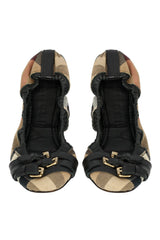 Burberry Size- EU 36 House Check Buckle Detail Ballet Flats