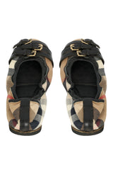 Burberry Size- EU 36 House Check Buckle Detail Ballet Flats