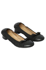 Salvatore Ferragamo Size-Us 6 Black Patent Leather Vara Bow Pumps