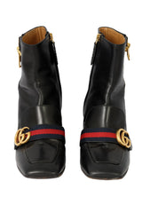 Gucci Size- EU 37.5 Peyton Marmont Logo Pearl Embelished Ankle Boots