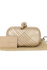 Bottega Veneta Criss-Cross Leather Knot Clutch