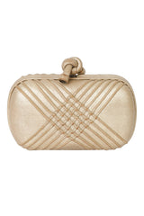 Bottega Veneta Criss-Cross Leather Knot Clutch