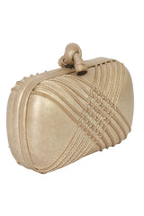 Bottega Veneta Criss-Cross Leather Knot Clutch