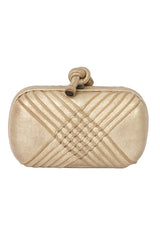 Bottega Veneta Criss-Cross Leather Knot Clutch