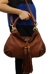 Gucci Leather Babouska Indy Top Handle Bag