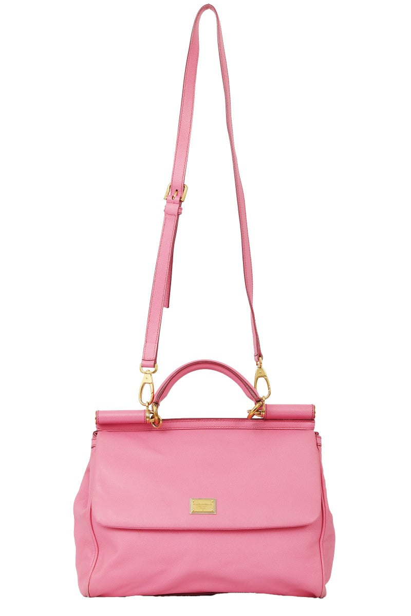Dolce & Gabbana Leather Miss Sicily Tote Bag