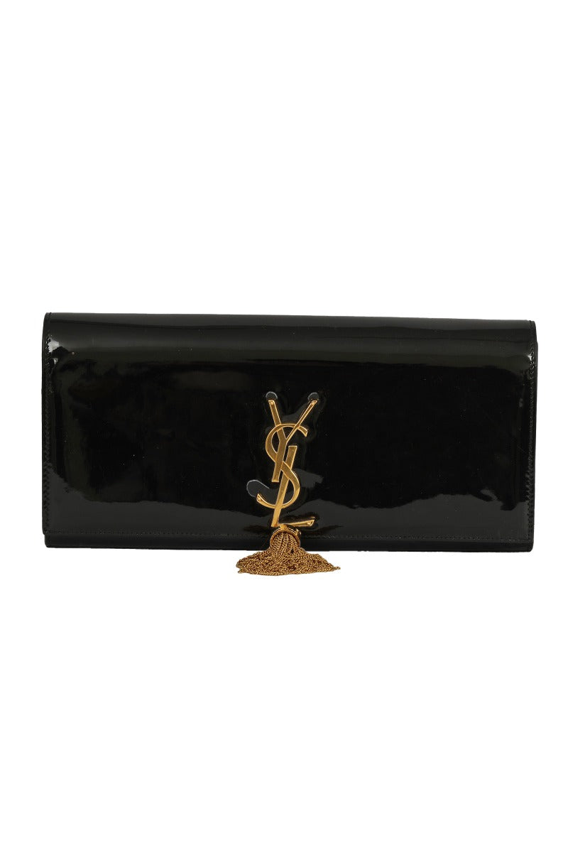 yves-saint-laurent-black-patent-leather-kate-tassel-clutch