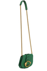Roberto Cavalli Green Calfskin Sling Bag