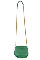 Roberto Cavalli Green Calfskin Sling Bag