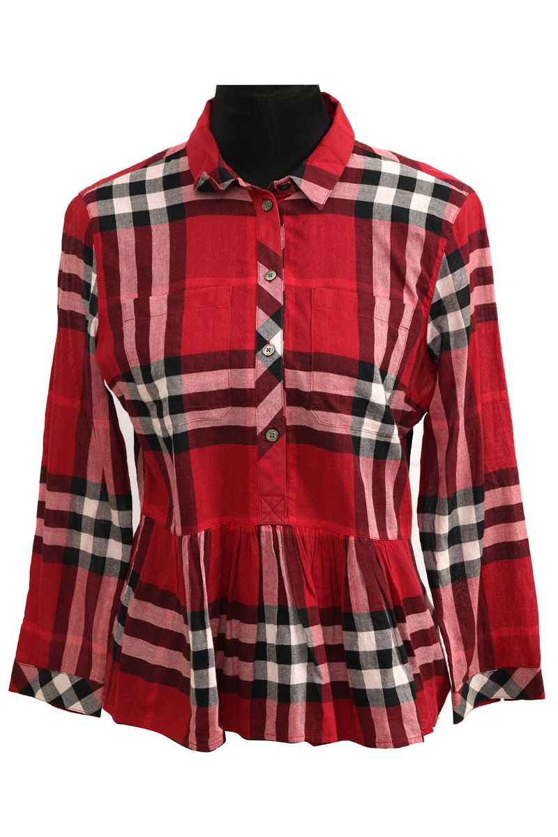 Burberry Size-M Brit Nova Checked Top