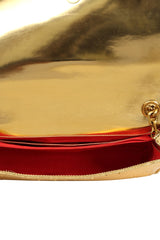 Christian Louboutin Gold Python Artemis Spiked Shoulder Bag