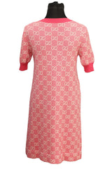 Gucci Size-M Pink Monogram Dress