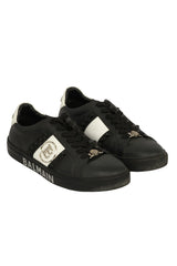 Balmain Size-42 Black Leather Trainers