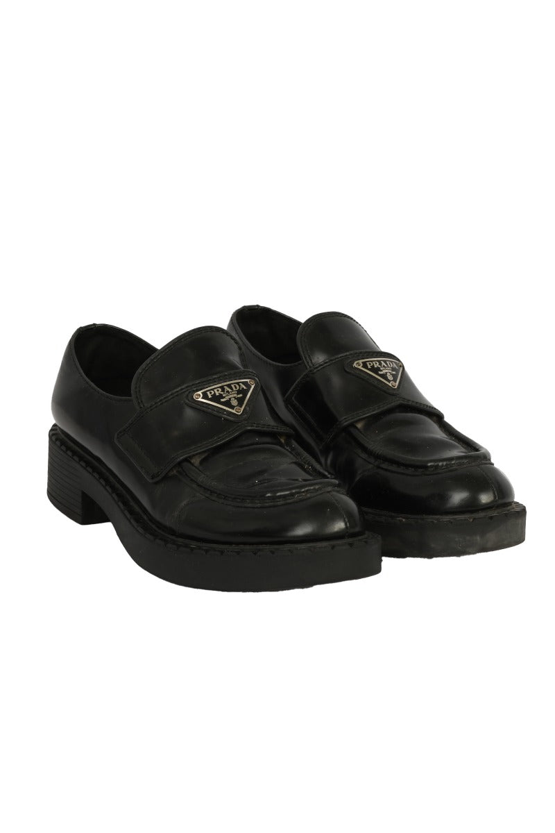 prada-size-39-black-brushed-leather-loafers
