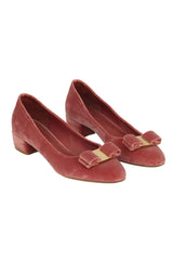 Salvatore Ferragamo Size-6D Vara Velvet Pumps