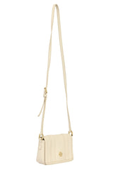 Tory Burch Off White Leather Flap Crossbody Bag