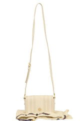 Tory Burch Off White Leather Flap Crossbody Bag