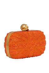Alexander Mc Queen Britannia Skull Box Clutch
