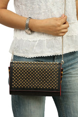 Christian Louboutin Paloma Spiked Leather Sling Bag