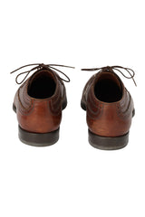 Louis Vuitton Size-Uk 7.5/ EU 42Brown Leather Lace-Up Loafers