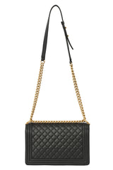 Chanel Black Medium Boy Leather Bag