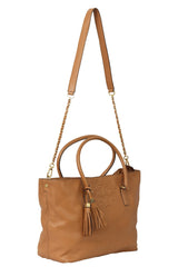 Tory Burch Brown Thea Convertible Tote Bag