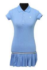 Polo Ralph Lauren Size-M Girls Blue Logo Polo Dress