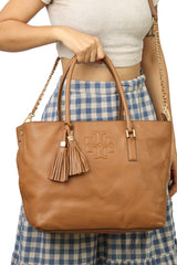 Tory Burch Brown Thea Convertible Tote Bag
