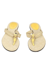 Gucci Size- EU 39 Yellow Gg Thong Slippers