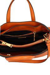 Prada Orange Saffiano Tote Bag