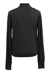 Dolce & Gabbana Size-46/Xl Orange Embossed Pattern Knit Cardigan