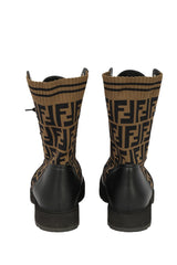 Fendi Size-38 Black Rockoko Biker Boots
