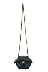 Chanel Nylon Grosgrain Quilted Lifestyle Clutch With Chain Bag