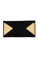 Gucci Black Suede Envelope Clutch